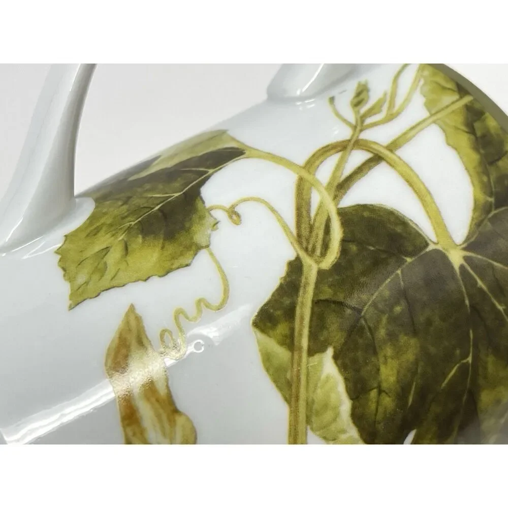 Williams Sonoma Botanical Pumpkin Coffee Cup Mug 4” Autumn Thanksgiving